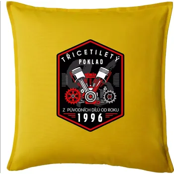 Polštář Třicetiletý poklad z původních dílů 1996 - Polštář 50x50 - 50x50 - Pouze potah ( Žlutá )