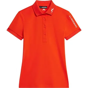Dámské tričko J.Lindeberg Tour Tech Polo, Tangerine Tango, dámské golfové tričko S