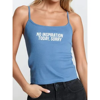 Dámské tričko Sinsay - Tílko - modrá - 4071Z-55X - 4071Z-55X-S