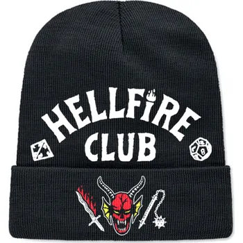 Čepice Stranger Things Čepice Hellfire Club černá uni