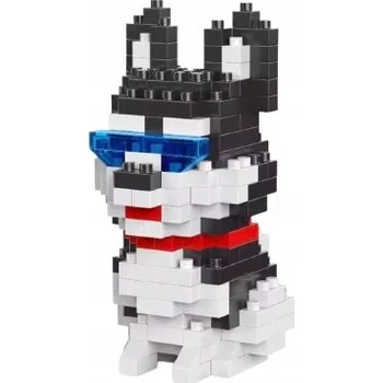 ostatní stavebnice Stavebnice Husky Pes s Brýlemi - Roztomilý Pes ze Stavebních Kostek, Vtipný Dárek