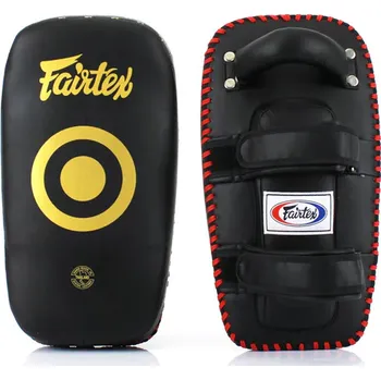 Lapa na box a MMA Thajské lapy Fairtex KPLC5 Microfiber Curved Kick Pads - Standard Barva: Černá