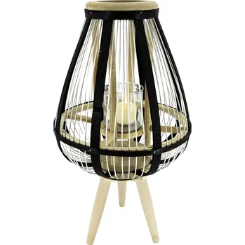 Lucerna Lucerna, dřevo, kov, hnědá, černá, 40 cm 621741