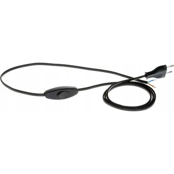 elektrický kabel Připojovací kabel s konektorem PWK-11, 1,5 m, 2x0,75 mm², černý, se zástrčkou