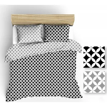 Povlečení Povlečení 160x200 šedé černé maroko bílé