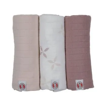 látková plena LODGER Swaddler Solid Matcha 3balení 70 x 70 cm Rose