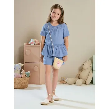 Sinsay - Bavlněná souprava na léto - světle modrá - 8197E-50X - 8197E-50X-98