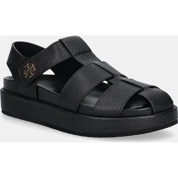 Dámské sandále Kožené sandály Tory Burch Kira Fisherman Sport Sandal 170584.006 černá 99X, EUR 40