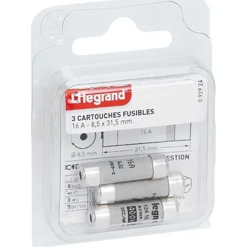 Stavebniny Patronové pojistky Legrand leg92924 16 A/8,5 x 31,5 mm/Sada 3 ks