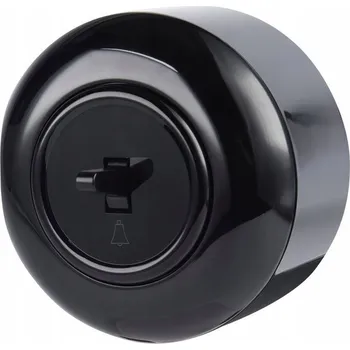 Domovní zvonek LOFT ZVONKOVÉ TLAČÍTKO ČERNÉ NÁSTĚNNÝ JEDNO TLAČÍTKO JLM