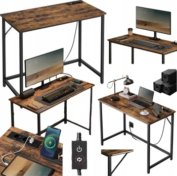 Obdélníkový psací stůl Vasagle 100 x 50 x 76 cm, odstíny hnědé