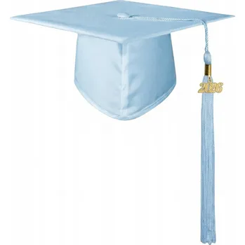 Čepice Absolventská čepice biret modrá 2026 se střapcem