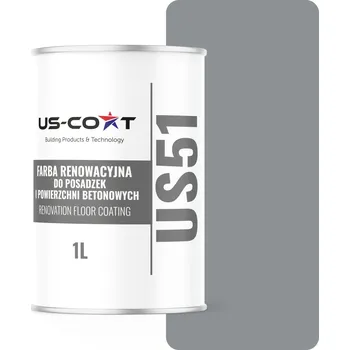 barva na zeď Akrylová Barva na betonu US-Coat 1 l RAL7045 LESKLÁ PRO NÁTĚR BETONOVÝCH POVRCHŮ polomatná