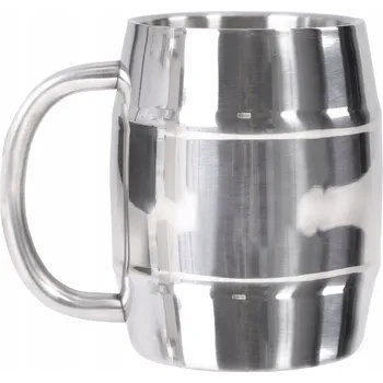 Sklenice Ocelový Pivní Sklenice MFH 33296 Barrel, 450 ml, stříbrný