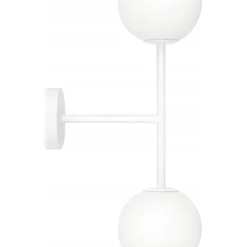 Nástěnné svítidlo Nástěnné svítidlo Milano bílé dvojité mléčné koule EP1C28