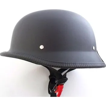 Helma na motorku Motocyklová Přilba Otevřená Německá German Headcap Helma Veterán Chrom L
