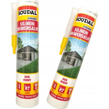 stavební silikon Univerzální silikon Soudal bezbarvý 280 ml stavební transparentní