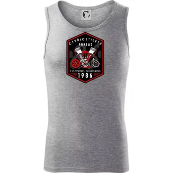 Čtyřicetiletý poklad z původních dílů 1986 - Tílko pánské Core - XL ( Tmavě šedý melír )