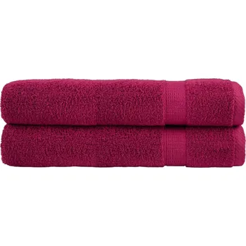 Utěrka vidaXL Prémiové ručníky SOLUND 2 ks bordó 100x200 cm 600 g/m²