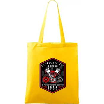 Čtyřicetiletý poklad z původních dílů 1986 - Taška bavlněná - 42 x 38 cm ( Žlutá )
