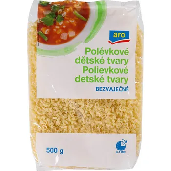 CZ distribuce aro Těstoviny polévkové bezvaječné dětské tvary 500 g