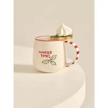 Sinsay - Hrnek s&nbsp;vánočním motivem - červená - 086GI-33X - 086GI-33X-ONE