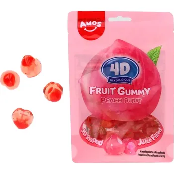 Bonbon Amos 4D Fruit Gummy Peach 65g