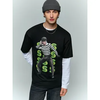 Tričko s&nbsp;potiskem The Sims - M - House - černá - 115GG-99X