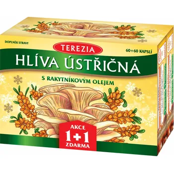 Doplněk stravy Terezia Company Hlíva ústřičná s rakytníkovým olejem 60+60 kapslí + 2 měsíce na vrácení zboží