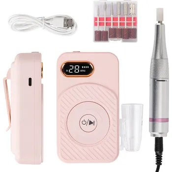 Bruska na nehty Přenosná bruska na nehty 110, 50W, růžová