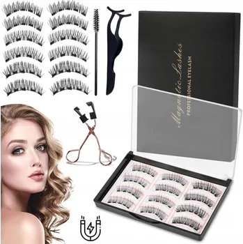 Umělé řasy MAGNETICKÉ ŘASY 12KS 3D PŘIROZENÉ LEHKÉ VODĚODOLNÉ OPAKOVANĚ POUŽITELNÉ