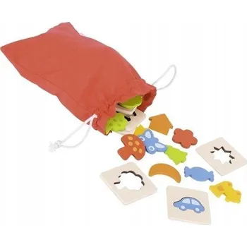 Dřevěná hračka Goki Dotykové pexeso - tvary