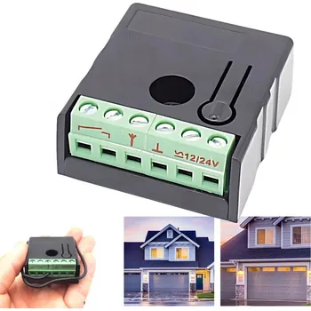 Dálkový ovladač vrat Univerzální rádiový přijímač, ovladač pro dálkové ovládání vrat, 433.92 MHz