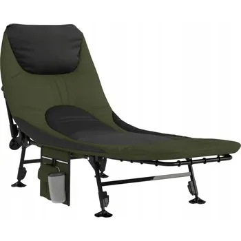 Zahradní lehátko Rybářské lehátko, nastavitelné nohy do bláta, skládací, zelené