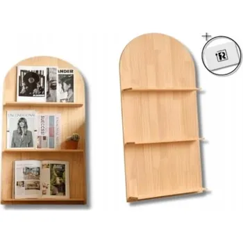 Knihovna Przenosny Regal Na Ksiazki a Časopisy z Masivního Borovicového Dřeva +