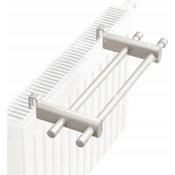 Sušák na prádlo NASTAVITELNÝ SUŠÁK NA PRÁDLO NA RADIÁTOR 2 TYČE 50 CM BÍLÝ