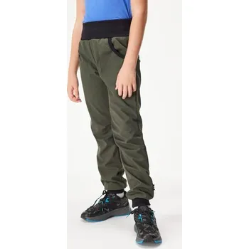 Unuo, Dětské softshellové kalhoty s fleecem Street, Khaki - 158/164