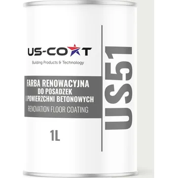 barva na zeď Akrylová Barva na betonu US-Coat 1 l RAL9003 LESKLÁ PRO NÁTĚR BETONOVÝCH POVRCHŮ polomatná