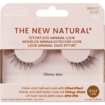 Umělé řasy KISS The New Natural Effortless Minimal Look umělé řasy Glowy Skin 2 ks