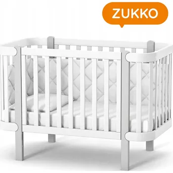 Dětská postýlka Dřevěná postýlka Gekko Zukko 60 x 120 cm bílá