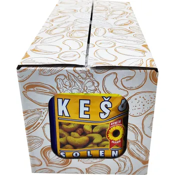 Slaná pochutina CZ distribuce Van Almerk Kešu ořechy pražené solené 60 g