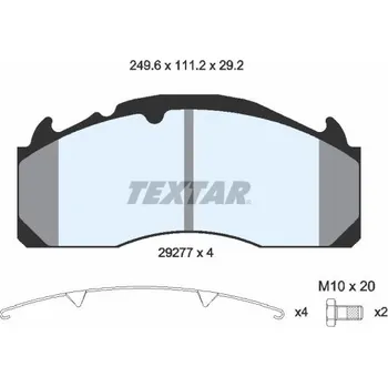Brzdová destička Sada brzdových destiček, kotoučová brzda TEXTAR 2927705