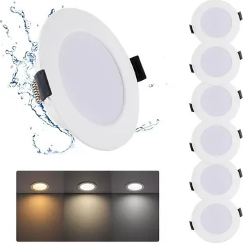 Stojací lampa Grebeam 6 x 5W LED bodová světla 230V, 450lm LED bodová světla do koupelny, teplá bílá neutrální