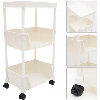 Komoda Mobilny Regał Organizátor Szafka Komoda Na Kołkach Stojak Jeżdzący Na Ksiązki