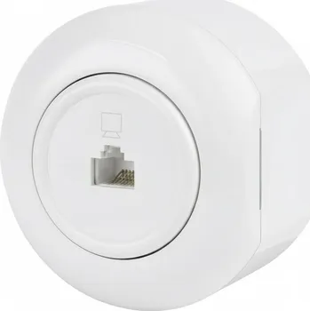 Elektrická zásuvka Internetová zásuvka nástěnná JLM bílá