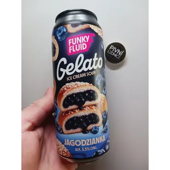 Pivo Funky Fluid Gelato: Jagodzianka 18°/5,5% 0,5l