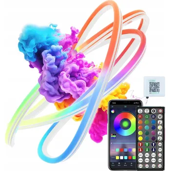 LED osvětlení LED pásek RGB 5050 24V 15M role NEON pásek 72LED/m DÁLKOVÝ OVLADAČ APLIKACE silný