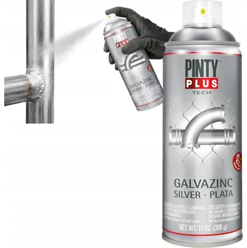 Barva ve spreji PintyPlus Alu Zinek Sprej 400ML Stříbrný Antikorozní Ochranný