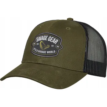 Kšiltovka Kšiltovka SAVAGE GEAR Badge Trucker Cap Green