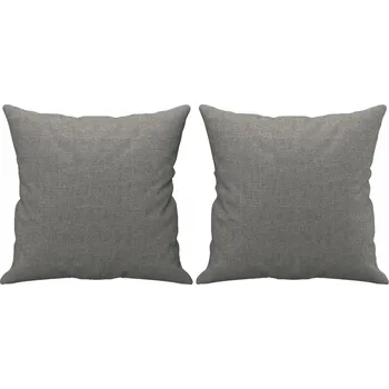 Polštář Tmavě šedé dekorativní polštáře 40 x 40 cm s bavlněnou výplní, 2 ks